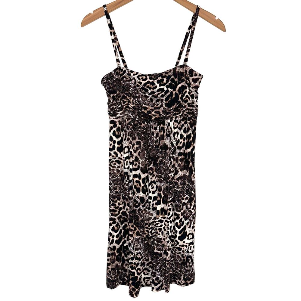 Soma Animal Print Convertible Strapless Mini Dress Size Medium